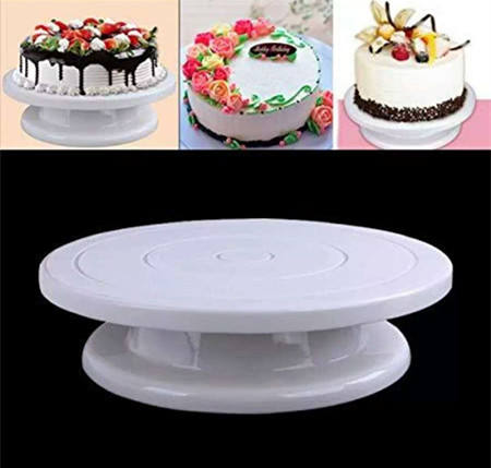 360 Rotating Cake Turntable, 28cm Baking Platform, Anti-Skid (Brand