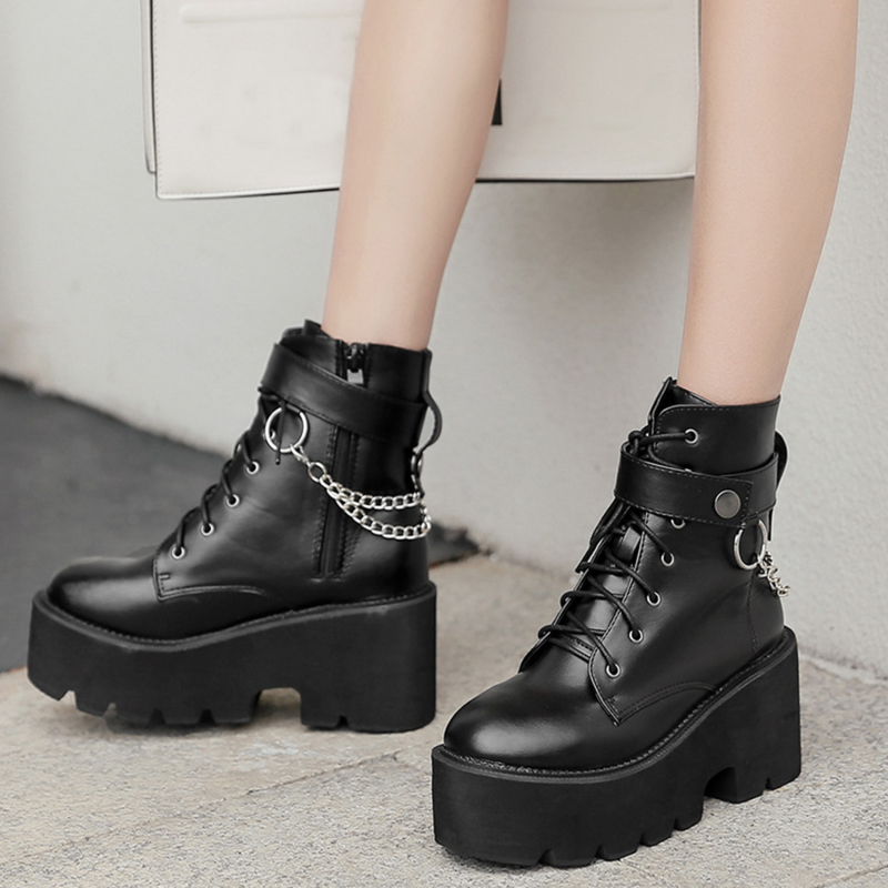 Platform Shoes Female Ankle Boots 