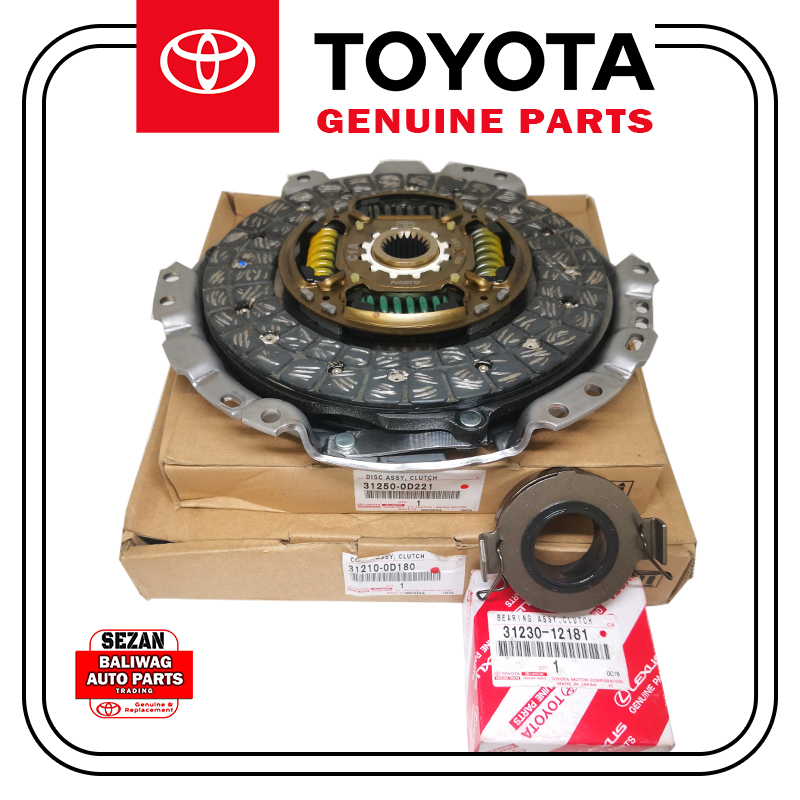 TOYOTA CLUTCH SET DISC COVER RELEASE BEARING VIOS DUAL VVTI 2016 2022 1.3 1.5 31250 0D320 GENUINE Lazada PH