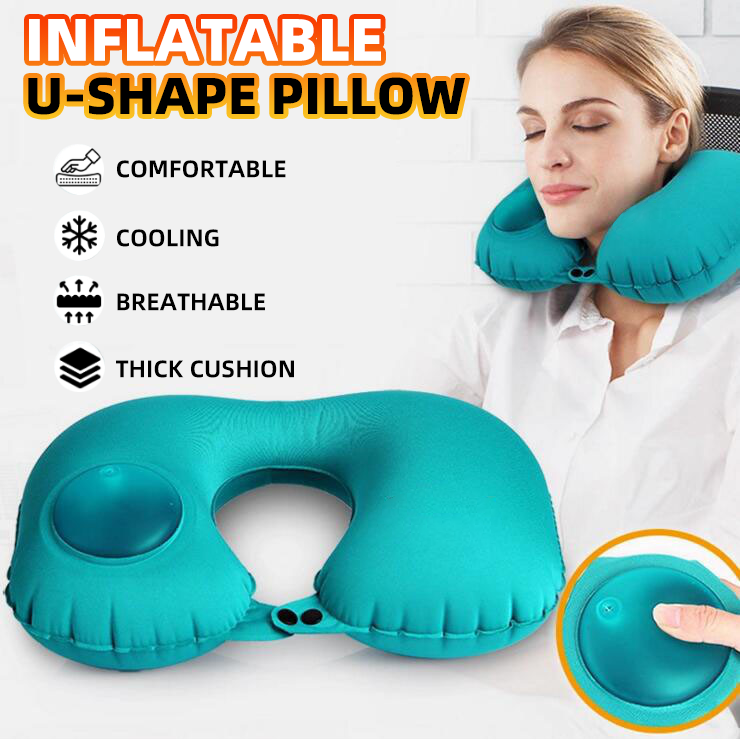 Portable Inflatable U-Shape Travel Neck Pillow - Comfort Anywhere