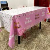 Happy Birthday Waterproof Table Cover for 6-Seater Celebrations