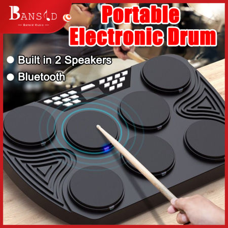 Bansid Portable Bluetooth Electronic Drum Set with Speakers