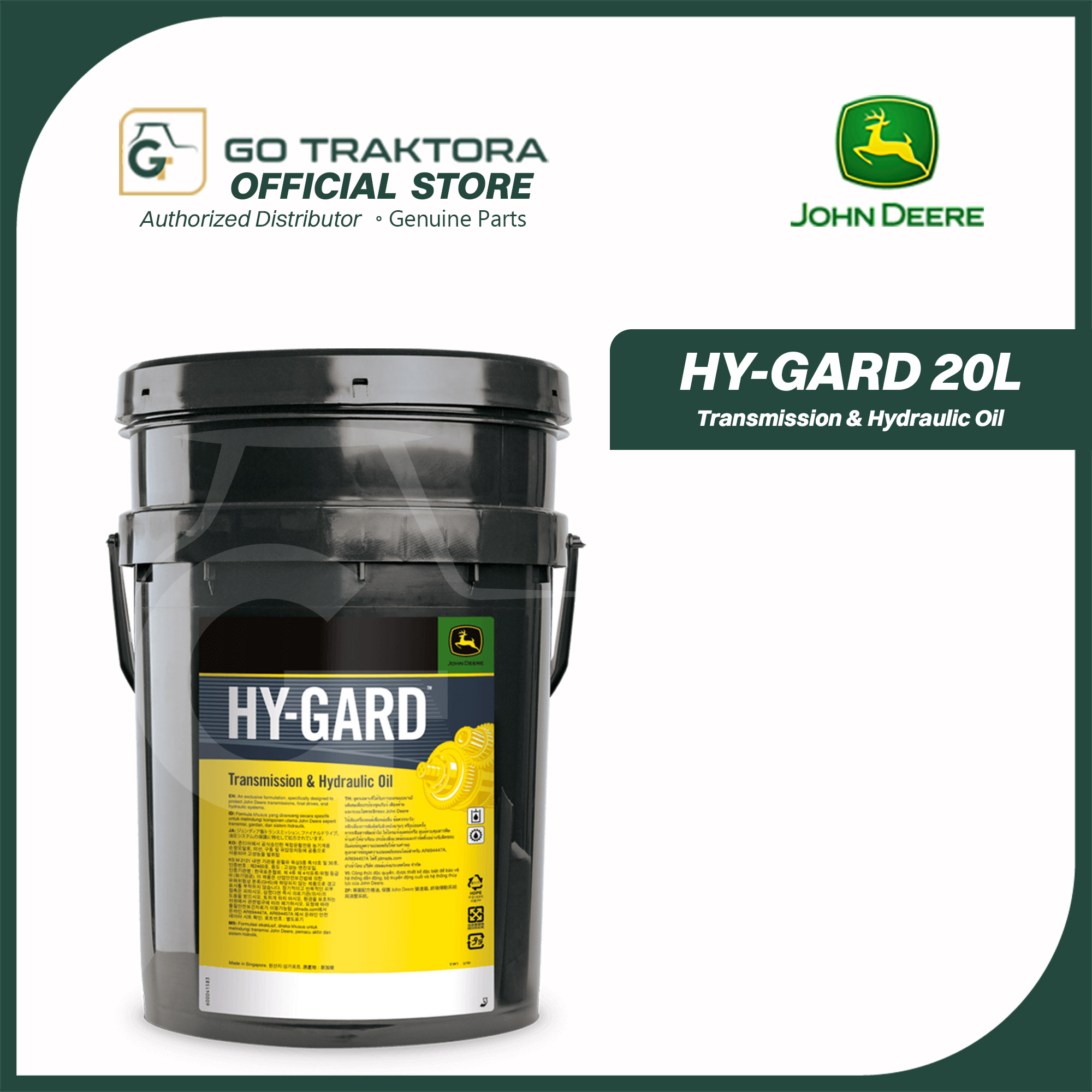 John Deere Hy-Gard Hydraulic Oil (20L) | Lazada PH