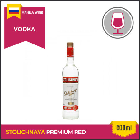 Stolichnaya - Premium Red - 500ml Russian Vodka