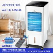8L Water Tank Mobile Air Cooler Fan with Remote Control