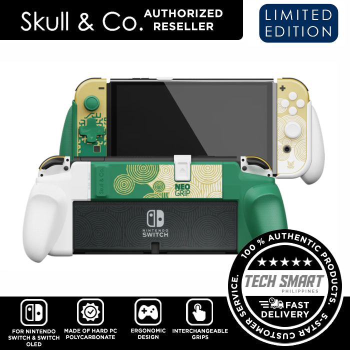 Skull & Co. Maxcarry Case for NeoGrip, GripCase Crystal: Portable Hard Shell Protective Travel Carrying Case with Storage for Nintendo Switch Ole