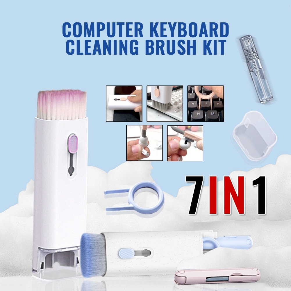 7-in-1 Electronics Cleaner Brush Kit Blue