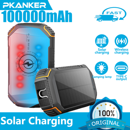 Original Brand Solar Power Bank - 100000mAh, Waterproof, Fast Charging