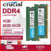 Crucial DDR4 Laptop RAM in Various Capacities and Speeds