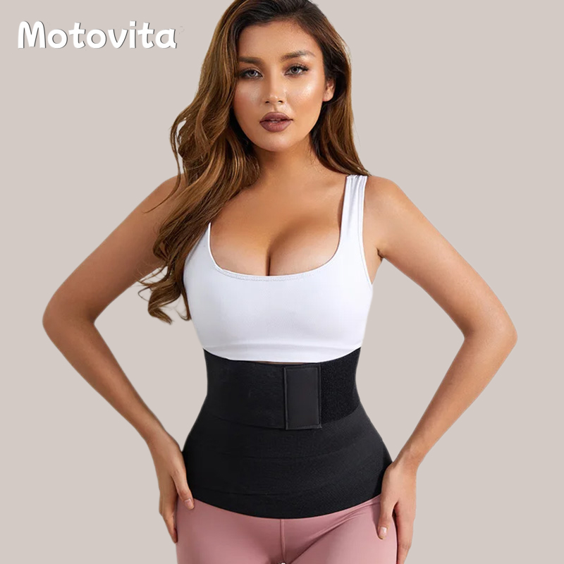 Motovita Women Waist Bandage Wrap Trimmer Belt Waist Trainer Shaperwear Tummy Control Slimming Fat Burning Sheath Belt 3/4/5M