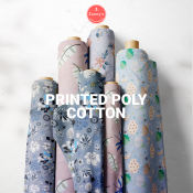 Poly Cotton Tela Fabric, 94"-96" width, Yard Set C 
