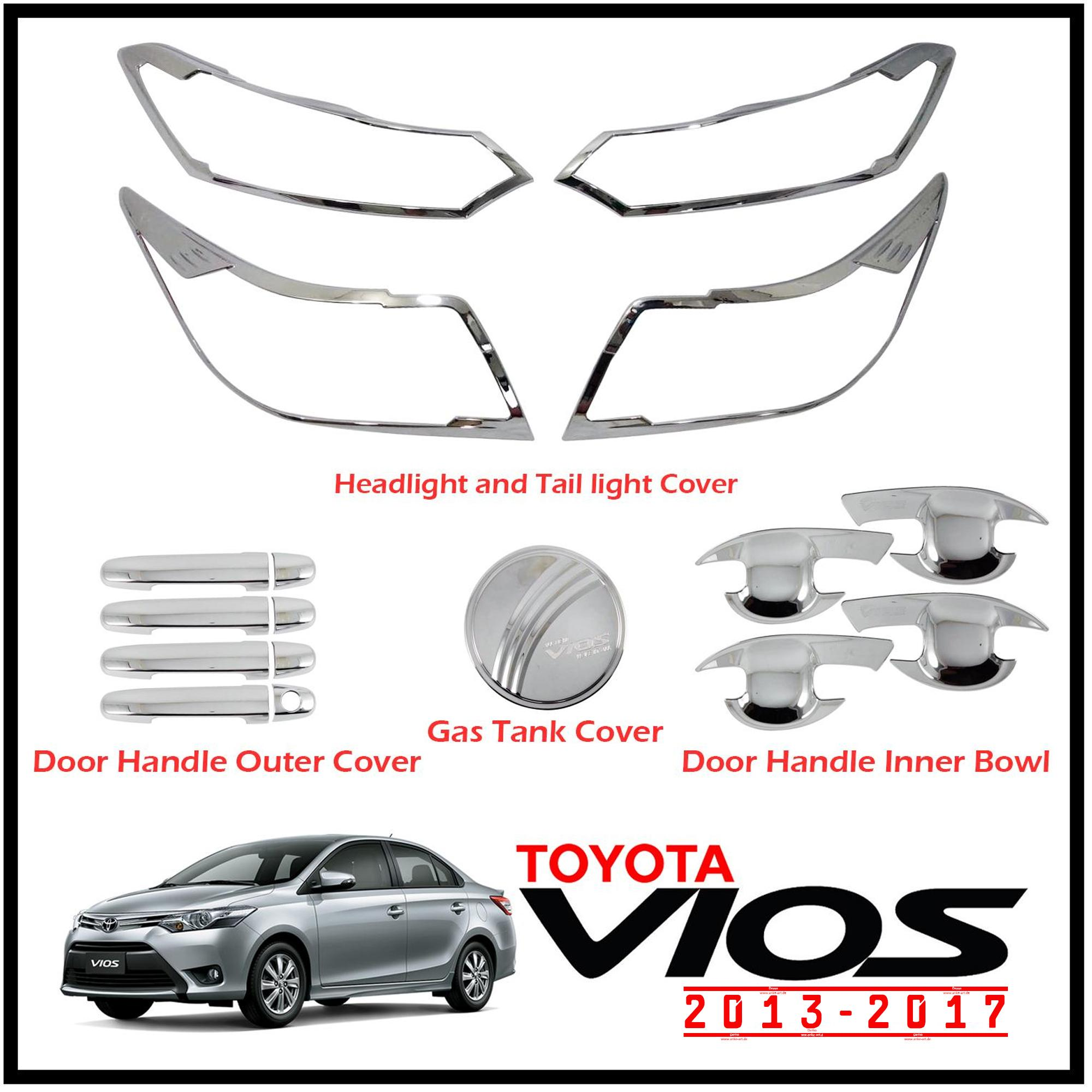 Toyota Vios 2013-2017 Combo Set of Headlight and Tail light Cover