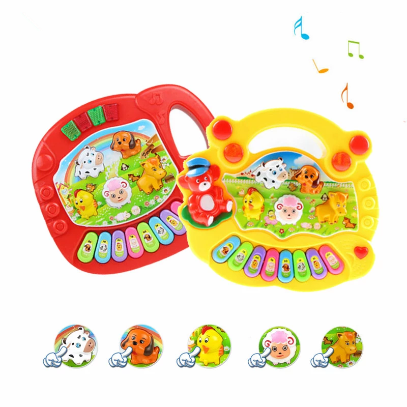 Baby Kids Musical Animal Farm Piano Toys Early Educational Toys For  Children Gift 2 Colors Developmental Music Toy