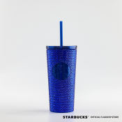 Starbucks Sapphire Rhinestone Cold Cup 16oz 2023 Holiday Edition