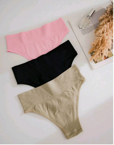 COD☑️1Piece Seamless Panty Ice Silk Mid Waist Bikini Panty Briefs Women  Underwear Sexy Panties Panty(no garter)