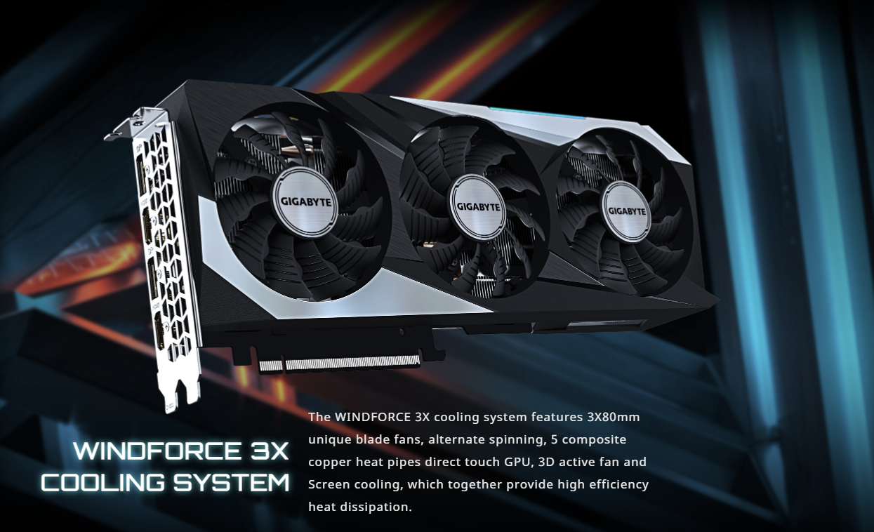 Gigabyte GeForce RTX 3070 Gaming OC 8G LHR Graphics Card, 3X WINDFORCE Fans, 8GB 256-Bit GDDR6 Gaming Video Card GV-N3070GAMING-OC-8GD (rev. 2.0)