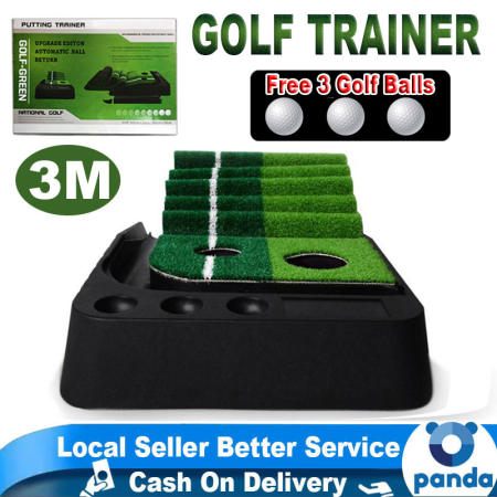 Portable Golf Putting Mat - 3m Indoor Practice Trainer