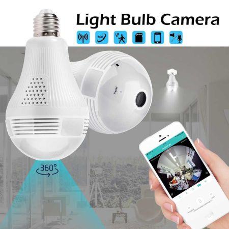 V380s Wireless 360° Panoramic Light Bulb Security Camera