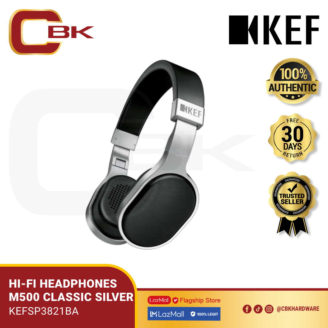 KEF M500 HI-FI On-Ear Headphones (Silver/Black)