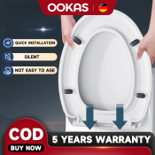 OOKAS High-Quality White Toilet Seat Cover, Standard Size