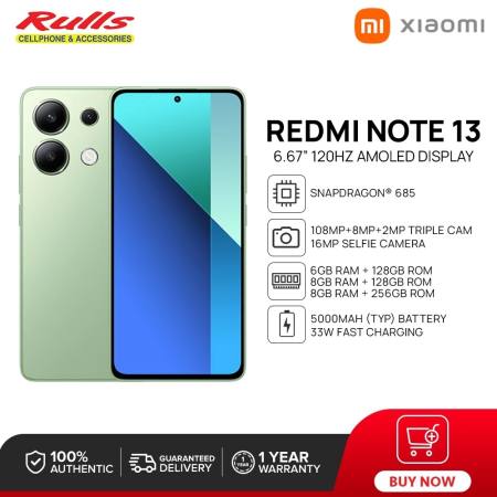 Xiaomi Redmi Note 13 Global Version 6+128GB/8+256GB Snapdragon 685 Smartphone 108MP Camera 120Hz