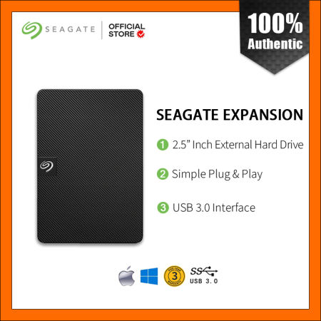 Seagate 1TB/2TB Portable Drive - USB 3.0, 3-Year Warranty