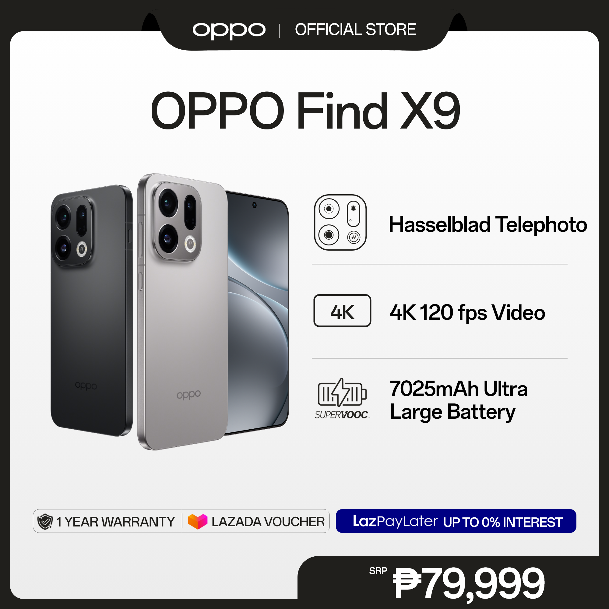 [NOW AVAILABLE] OPPO Find X9 / Hasselblad Telephoto / 120x Zoom / 4K 120fps Video / AI Productivity