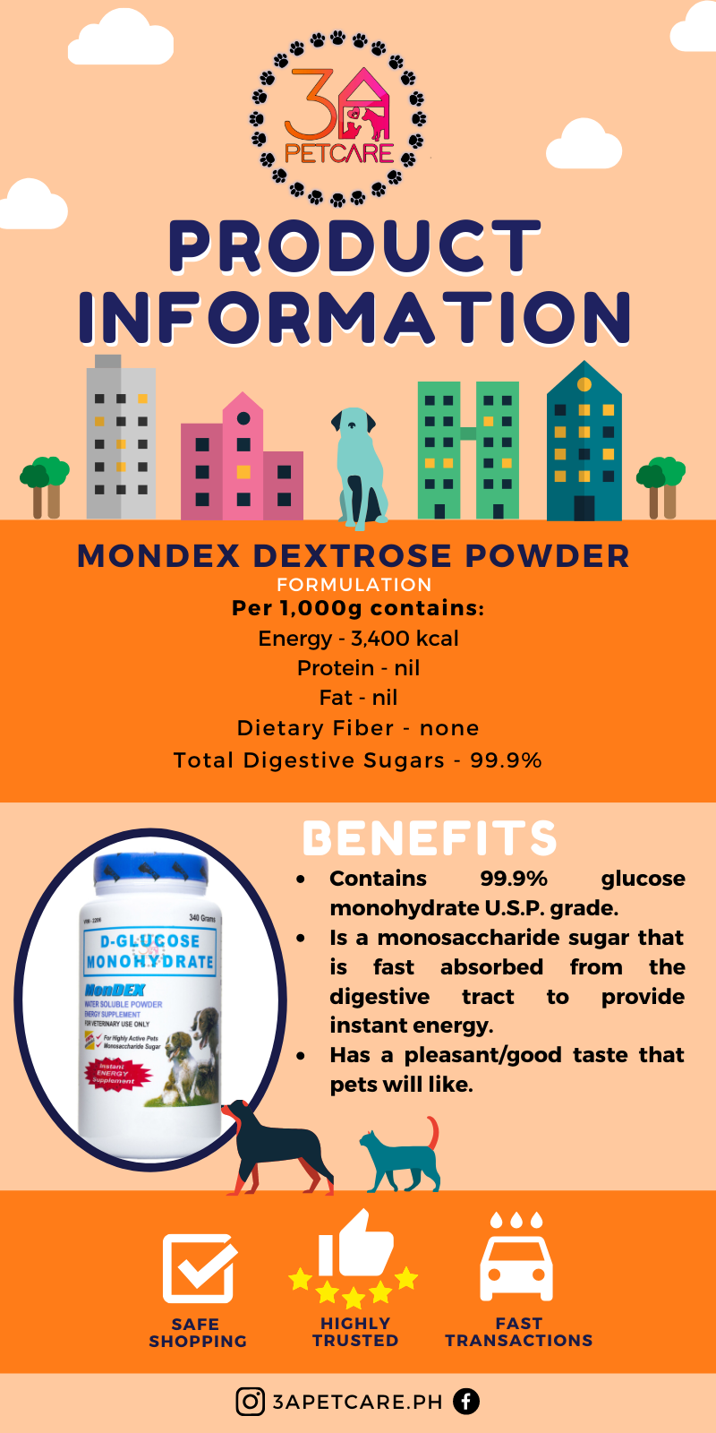 dextrose powder for dogs benefits