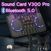 V300 PRO Live Sound Card with 10 Effects and Bluetooth