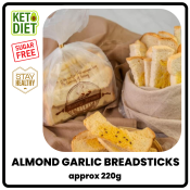 Keto Almond Garlic Breadsticks - Diabetic-Friendly, Low Carb Snack