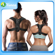 Yunos Posture Corrector - Relieve Back Pain, Adjustable Support