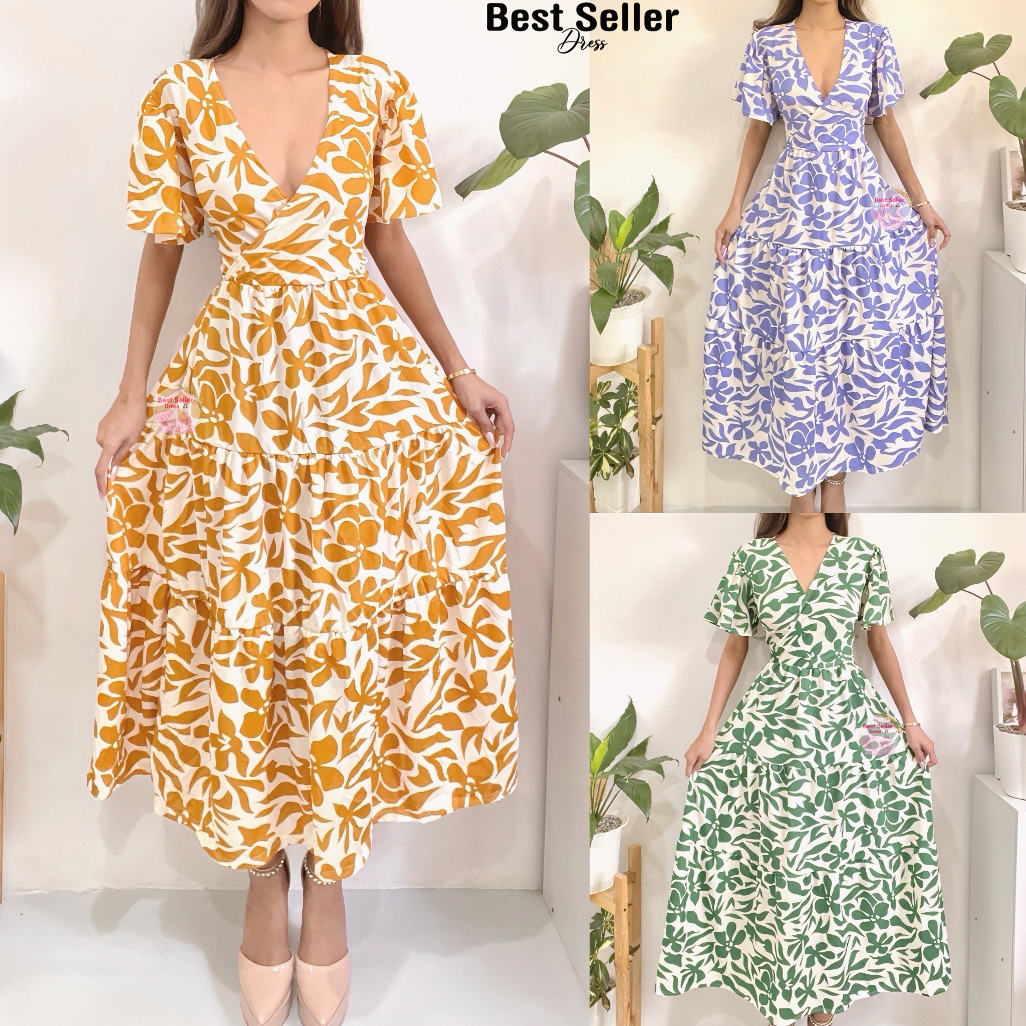 chinese dress ladies Asymmetrical Lime Green Midi Dress with Neck Tie