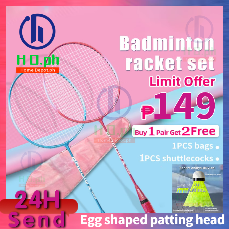 Badminton Racket Set with Bag and Shuttlecock - Durable Alloy