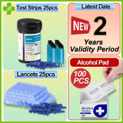 50 PCS Blood Glucose Test Strips & Lancets - 2 Year Validity