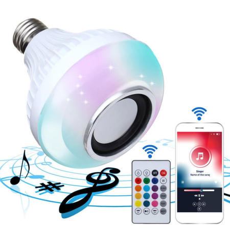 Kingdo RGB Smart Music Bluetooth Bulb - Color Changing