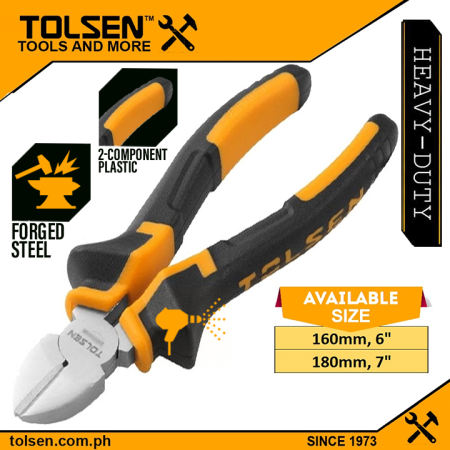 Tolsen Heavy Duty Diagonal Cutting Pliers Tpr Handle