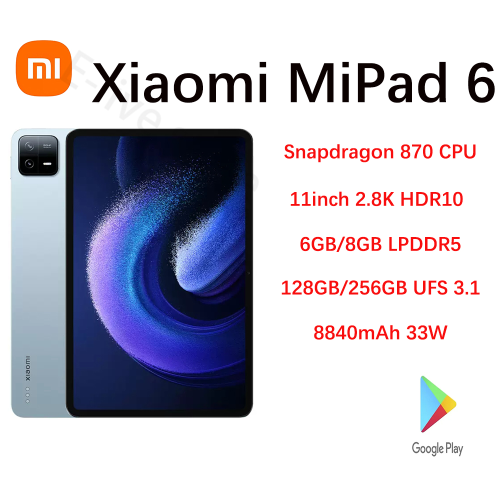 Global firmware Xiaomi Pad 6  inch Tablet PC Snapdragon  W