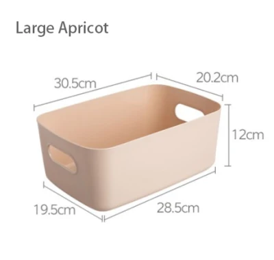 ❤️Desktop Plastic Box Cosmetic Organizing Box Kitchen Storage Box Snack Storage Basket (6)