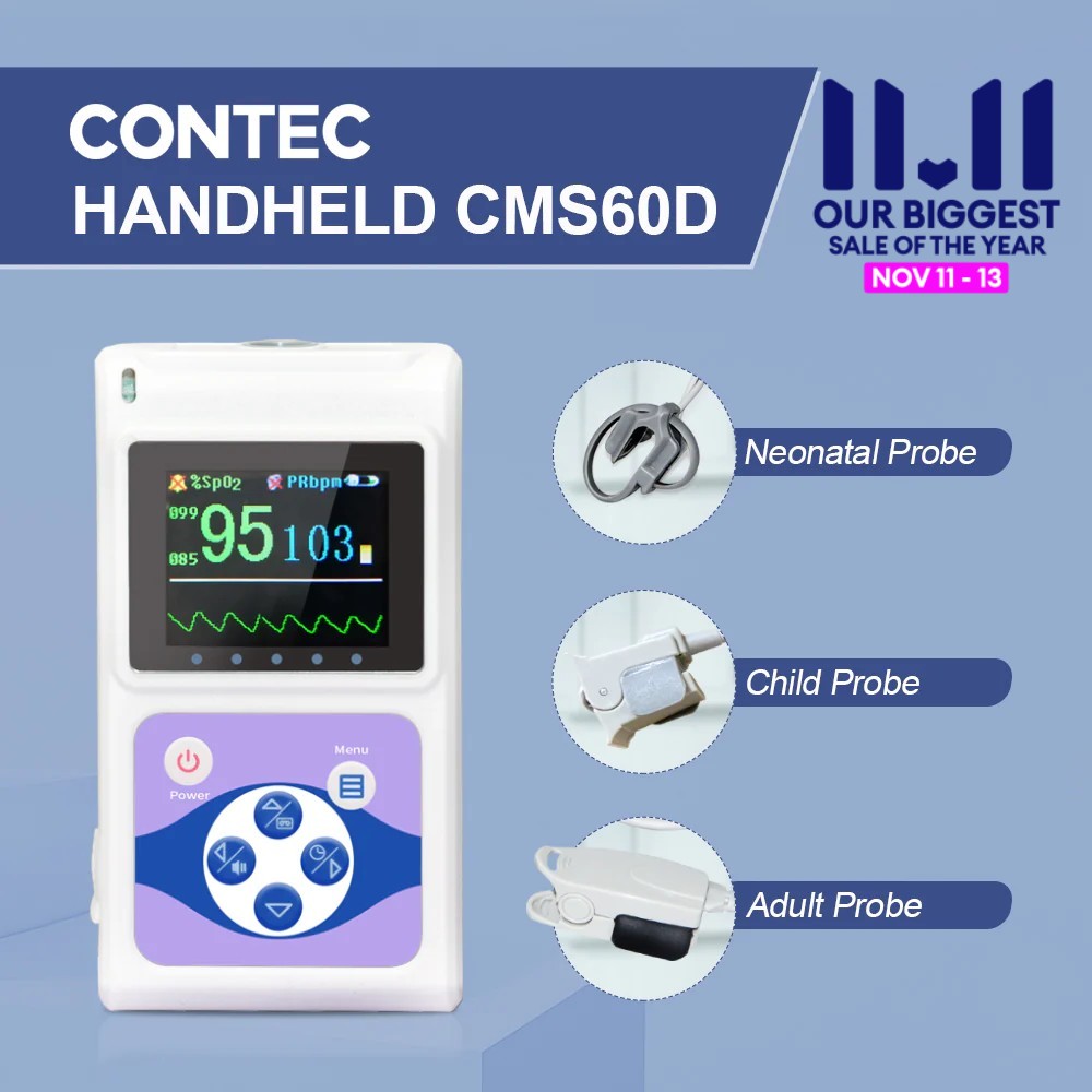 CONTEC PM-50 PATIENT MONITOR , WITH SPO2 AND CONTINUOUS BLOOD PRESSURE  MONITORRING , DATA COMMUNICATE WITH PC - Blood Pressure Monitor Depot