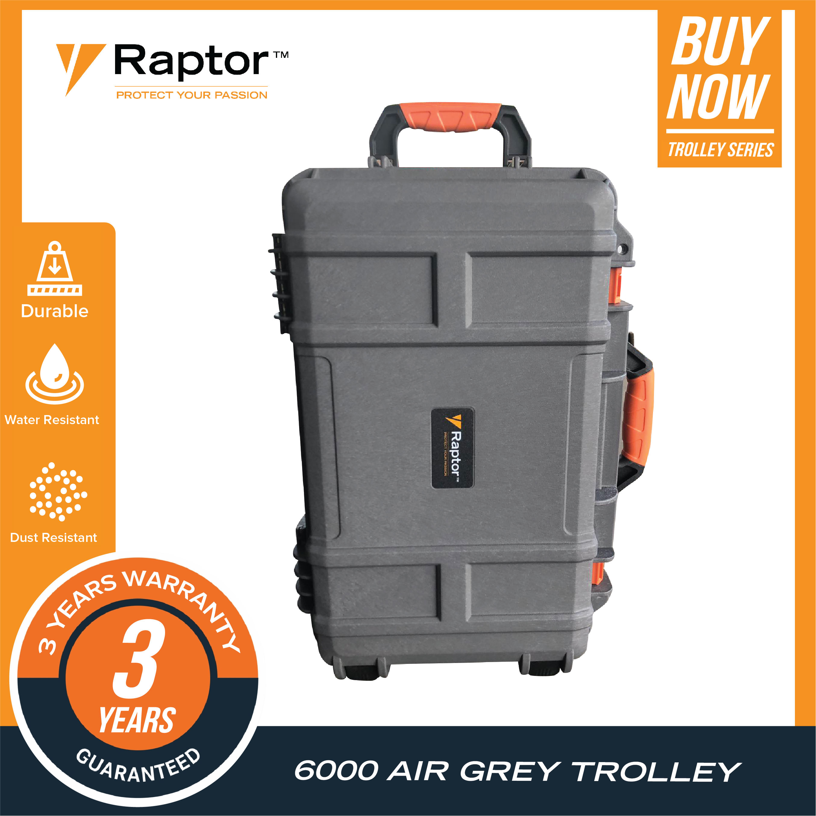 Raptor Case Air Trolley 6000 for Medical Equipments, Electronics, Camera, Drone and Accessories, Tactical Gear, and Sports Gear | Raptor PH