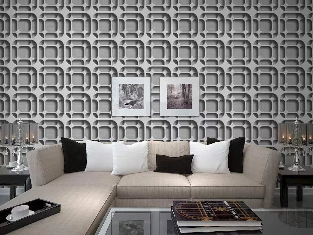 3D Reflective KTV Wallpaper para Karaoke Hall, Flash Wall Cloth, Xadrez  Especial, Padrão Geométrico, Theme Box