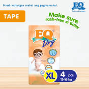 EQ Dry Mini Pack XL  - 4 pcs x 1 packs  - Tape Diapers