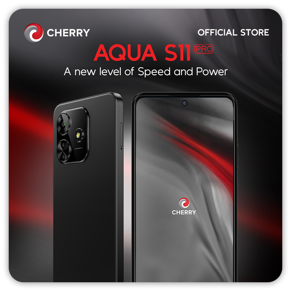 CHERRY Aqua S11 Pro with FREE Bluetooth Speaker, Game Controller, Screen Protector & Jellycase