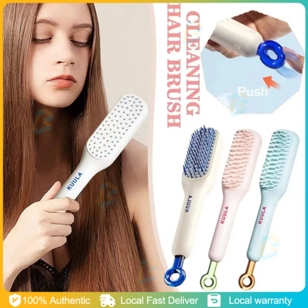 Magic Retractable Self Cleaning Hair Brush - Anti-static Comb