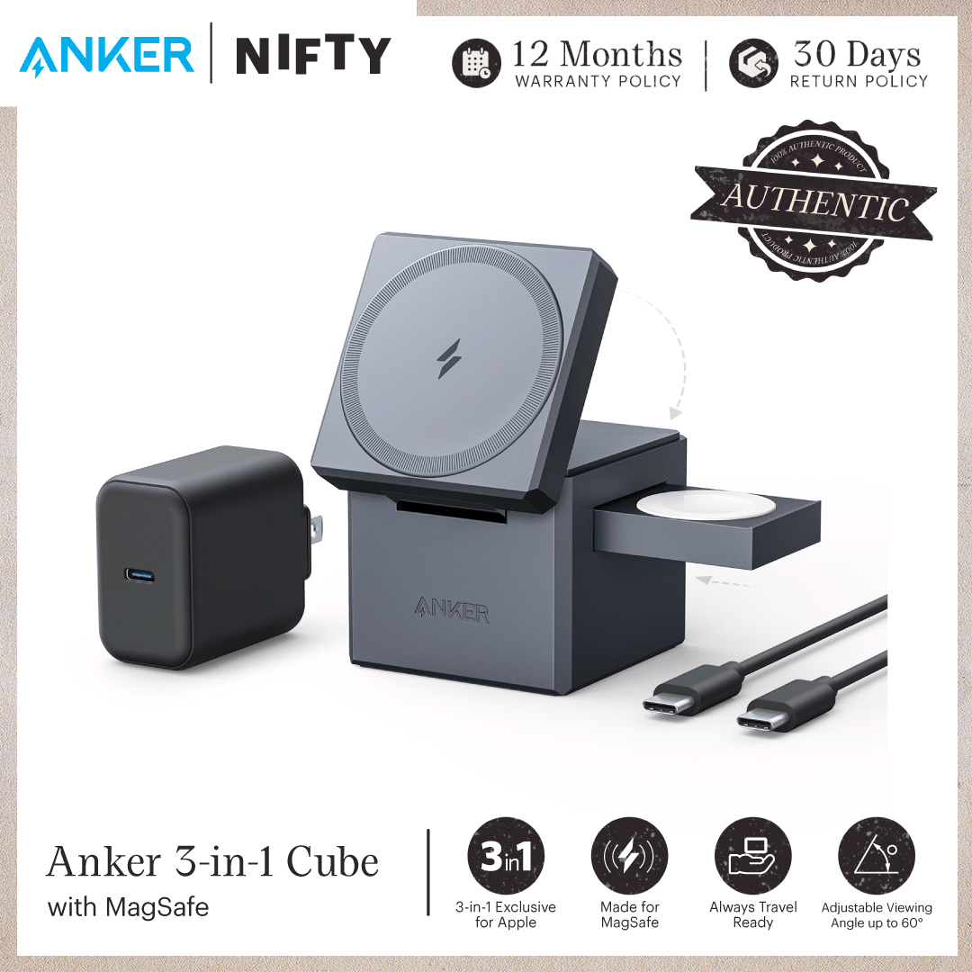 Anker 3-in-1 Cube with Magsafe - スマホアクセサリー