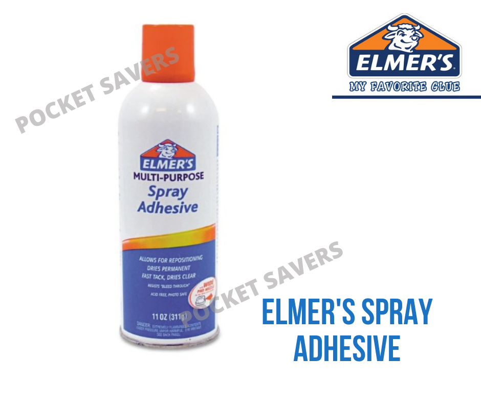 ELMER'S Multi-purpose Spray Adhesive 11 oz (Glue, Clear, Quick-drying)