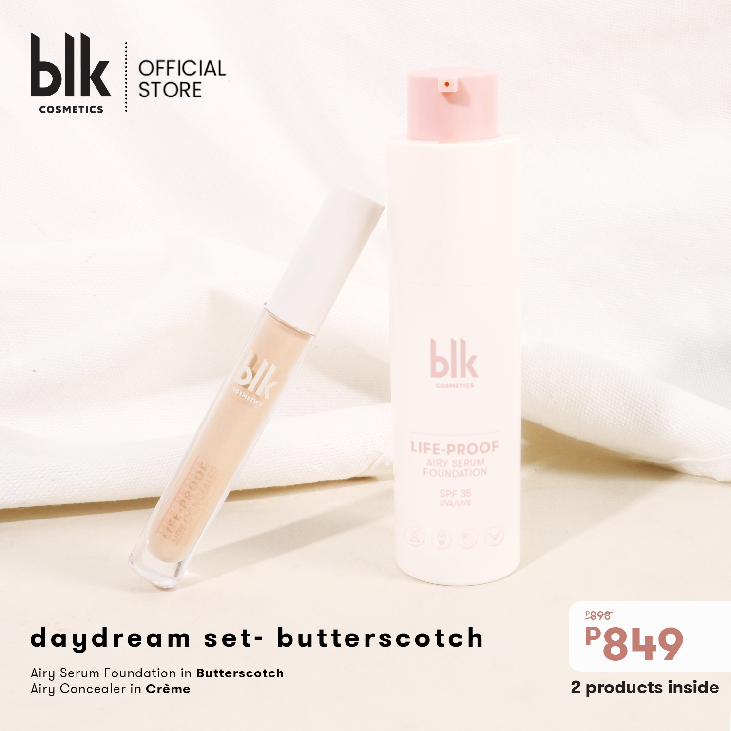 Discount on BLK Cosmetics  shoes - SKU: blk cosmetics Daydream Face Base Set - Butterscotch - gift set