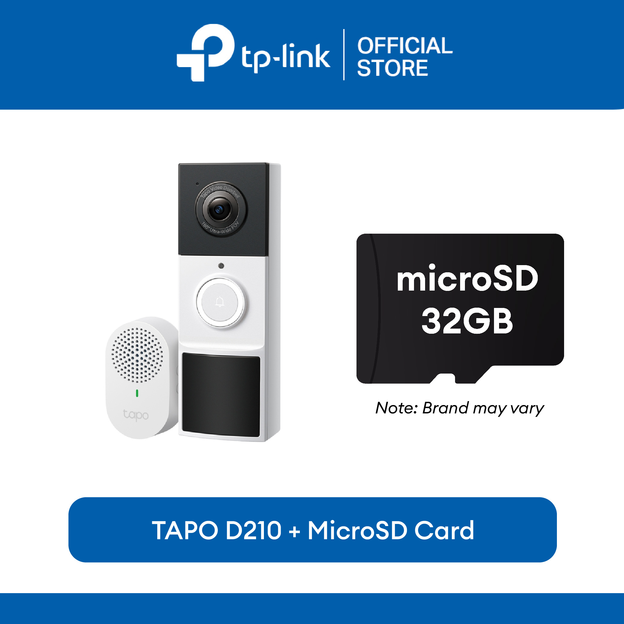 TP-Link Official Store / Tapo D210 / Sharp 2K Live View Home Security Battery Video Doorbell with WiFi IP Security Smart Cctv Camera Connect to Cellphone - Image 4
