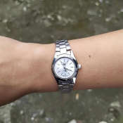 Seiko 5 Silver Stainless Steel Women's Automatic Watch
