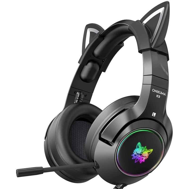 ONIKUMA K9 Gaming Headset with Removable Cat Ears and RGB Luminous,Mobile  Phone Computer Noise Reduction Headset | Lazada Indonesia
